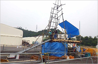 原子力発電所構内における土捨場の耐震性検討に伴う地質調査